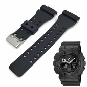 Black Resin Rubber Replacement Band Strap Fits Casio G-Shock Watch GA100 GA-100