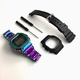 Casio G-Shock DW-5600 Mod rainbow Steel Bezel Bracelet Full Custom Metal