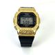 Casio G-Shock DW5600 Mod Custom Metal Patterned Steel Gold Plated  Bezel 5600