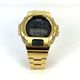 Casio G-Shock DW6900 Mod Watch Full Custom Metal Case Bracelet Gold 6900