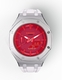 Casioak Mod Custom Metal Watch Casio G-Shock GA-2100-4A Red Dial White Strap