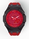 Casioak Mod Custom Watch Casio G-Shock GA-2100-4A Black Metal Red Strap GA2100