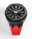 Casioak Mod Watch Casio G-Shock GA-2100 Black Case Red Strap Modded GA2100-1A