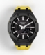 Casioak Mod Watch Casio G-Shock GA-2100 Black Case Yellow Strap Modded GA2100-1A