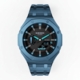 Casioak Mod Watch Casio G-Shock GA-2100 Blue Case Metal Strap Modded GA2100-1A2