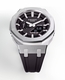 Casioak Mod Watch Casio G-Shock GA-2100 Silver Metal Case Black Strap GA2100-1A