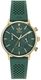 Men's Adidas Style Code One Chronograph 40mm Green Silicone Strap Watch AOSY23522