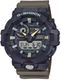 Men's Casio G-Shock Black & Olive Analog Digital Watch GA100TU-1A3