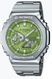 Men's Casio G-Shock Shock Resistant Green Dial Stainless Steel Watch GM2110D-3A