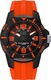 Men's CAT Caterpillar Diver Orange Rubber Strap Analog Watch LR16128138