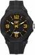 Men's CAT Caterpillar Hive Black Rubber Strap Analog Watch LT16121137