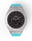 Casioak Mod Custom Metal Watch Casio G-Shock GA-2100 Turquoise Aqua Blue Strap